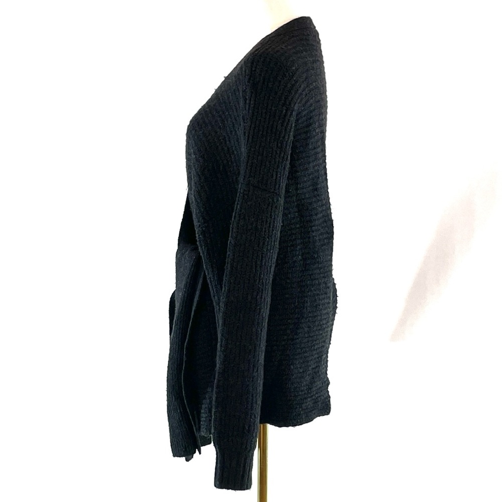 Love, Whit by Whitney Port, Side Tie Sweater in Dark Gray, M - Picture 3 of 9